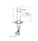 LAVEO POLA bidécsap leeresztővel, fekete