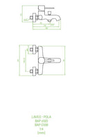 LAVEO POLA falra szerelhető kádcsap zuhanyszett nélkül, rose gold