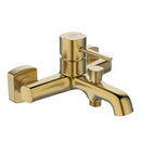 LAVEO POLA falra szerelhető kádcsap zuhanyszett nélkül, szálcsiszolt arany