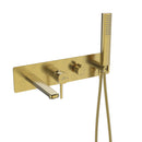 LAVEO POLA kádcsap rejtett beépítésre zuhanyszettel, szálcsiszolt arany