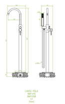 LAVEO POLA szabadonálló kádcsap, szálcsiszolt arany