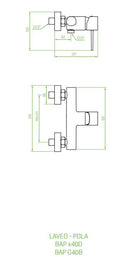 LAVEO POLA falra szerelhető zuhanycsap zuhanyszett nélkül, arany