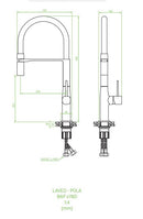 Laveo POLA álló csaptelep rugalmas kiömlővel arany/matt fekete