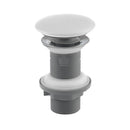 Klikk - klakk leeresztő - MATT FEHÉR - porcelán - túlfolyó NÉLKÜLI mosdókagylóhoz - 5/4" - Ø 73 mm