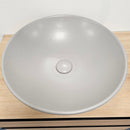 Klikk - klakk leeresztő - MATT SZÜRKE - porcelán - túlfolyó NÉLKÜLI mosdókagylóhoz - 5/4" - Ø 73 mm