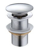 Klikk - klakk leeresztőszelep - KEREK - KRÓM - túlfolyó NÉLKÜLI modókagylóhoz 5/4&quot;