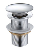 Klikk - klakk leeresztő - KEREK - KRÓM - túlfolyó NÉLKÜLI modókagylóhoz 5/4" - Ø 67 mm