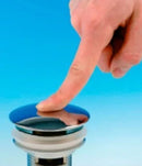 Klikk - klakk leeresztőszelep - KEREK - KRÓM - túlfolyó NÉLKÜLI modókagylóhoz 5/4&quot;