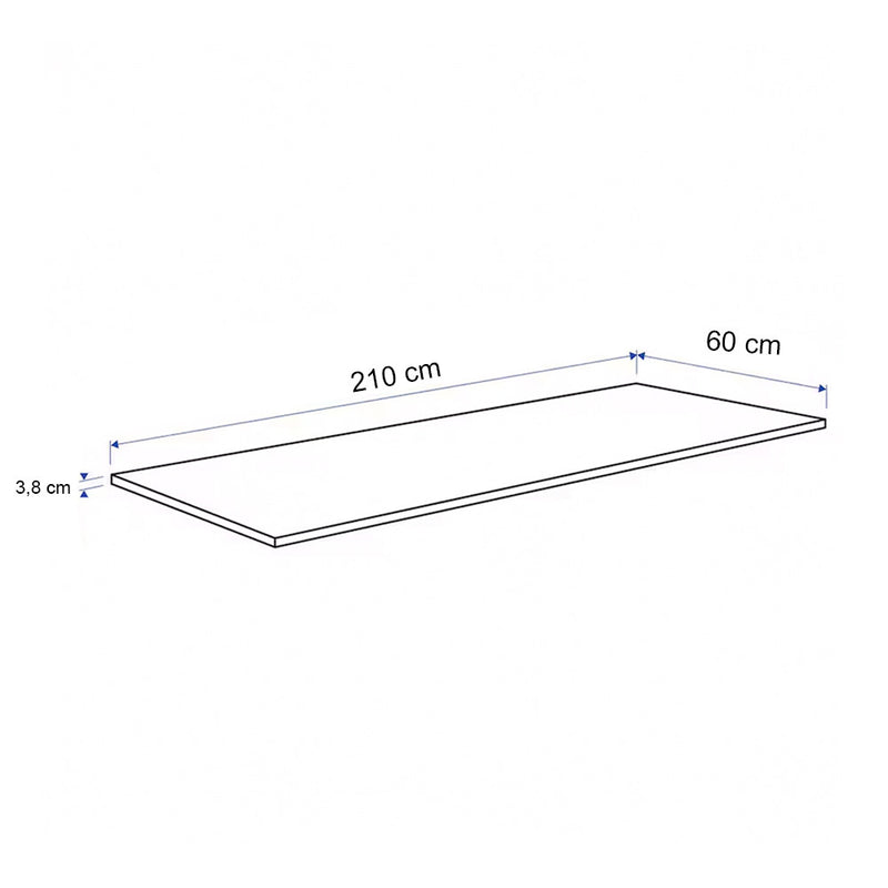 Konyhai munkalap 210 x 60 x 2,8 cm Beton