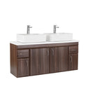 Bianco 130 alsó szekrény mosdó nélkül aida dió fehér munkalappal