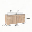 Bianco 130 alsó szekrény mosdó nélkül sonoma tölgy beton munkalappal