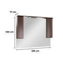 Bianco 130 fürdőszoba bútor felsőszekrény Aida dió