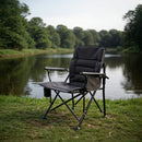 Leziter XL karfás horgász szék pohártartóval fekete