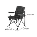 Leziter XL karfás horgász szék pohártartóval fekete