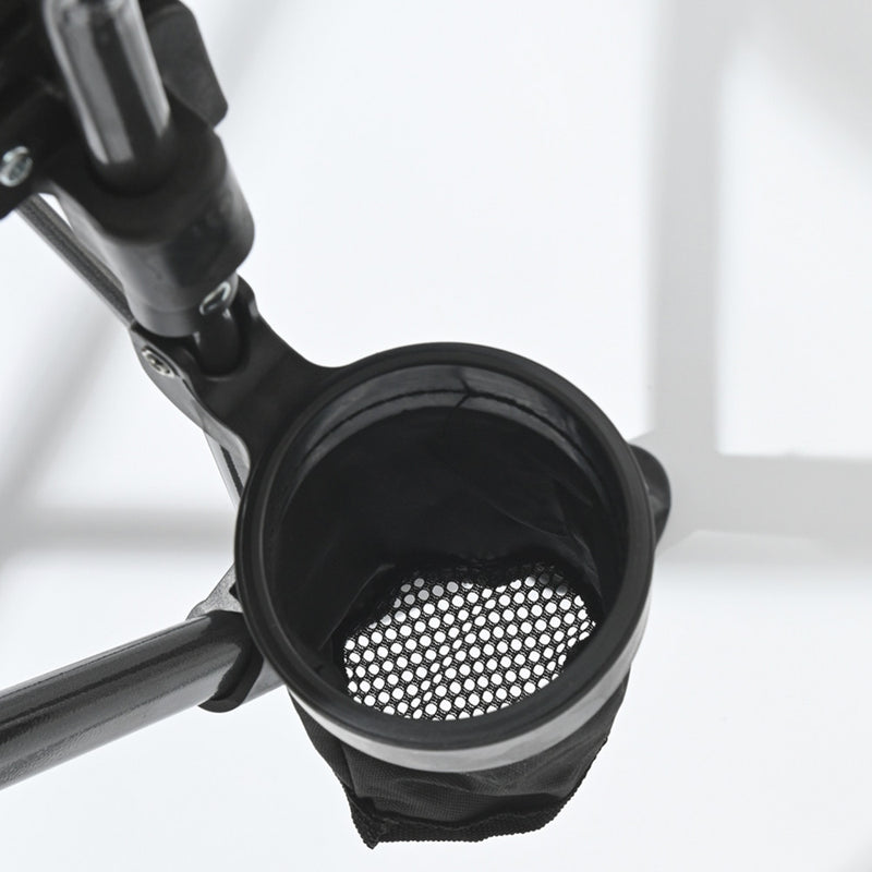 Leziter XL karfás horgász szék pohártartóval fekete