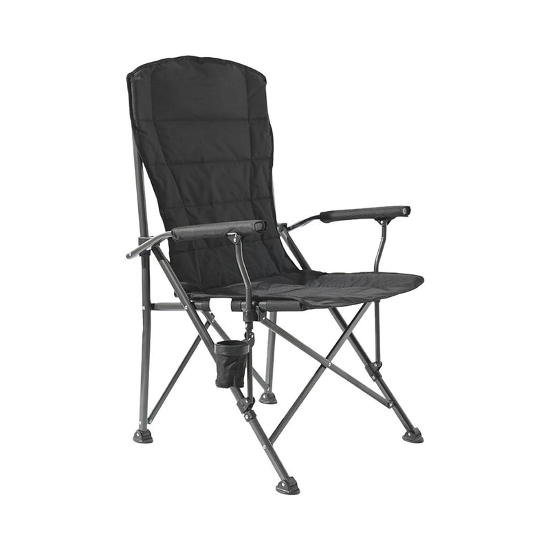 Leziter XL karfás horgász szék pohártartóval fekete
