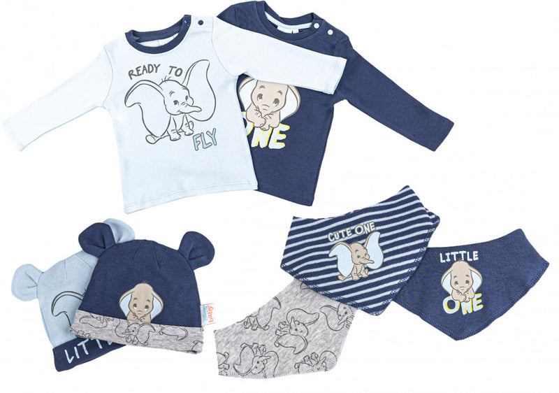Disney Dumbo baba póló + sapka és nyálkendő 7 db szett 86/92 cm, J-BKJ5301C