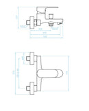 LAVEO PANA kádcsap zuhanyszett nélkül, króm