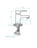 LAVEO PANA mosdócsap pop-up leeresztővel, króm