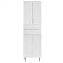 Bianca Plus 60 magas szekrény 4 ajtóval, 2 fiókkal, magasfényű fehér színben