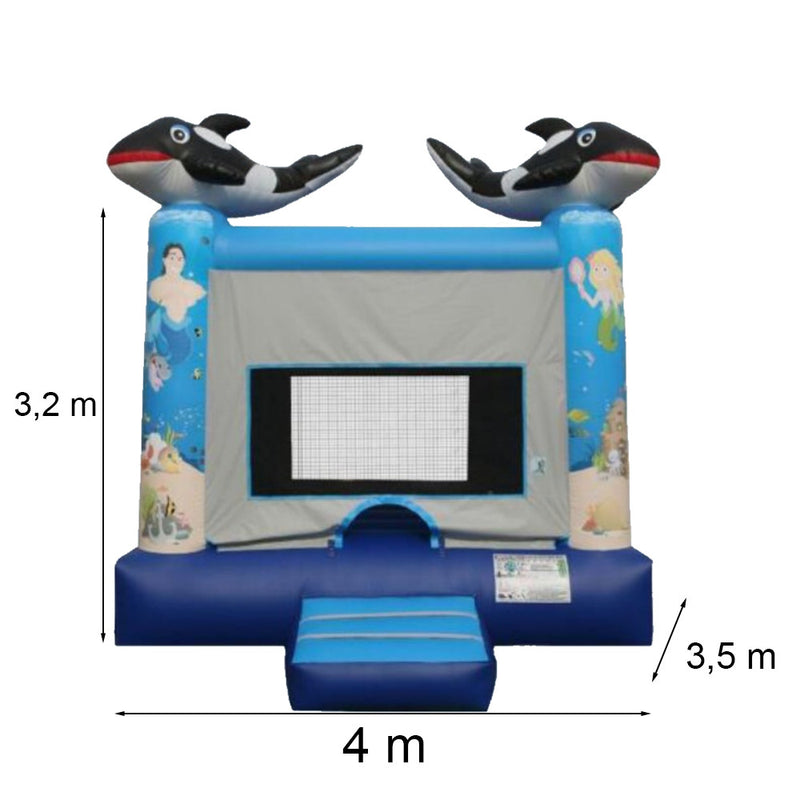 Delfin ugrálóvár 4x3,5x3,2m