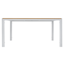 Kerti asztal, fehér acél/tölgy, BONTO