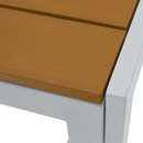 Kerti asztal, fehér acél/tölgy, BONTO