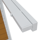 Kerti asztal, fehér acél/tölgy, BONTO