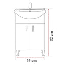 Bianca Prime 55 komplett fürdőszobabútor, aida dió színben