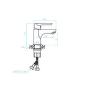 LAVEO DIMA mosdócsap pop-up leeresztővel, fekete