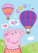 Peppa Malac Hot Air Balloon polár takaró 100x140cm, J-BRM007000