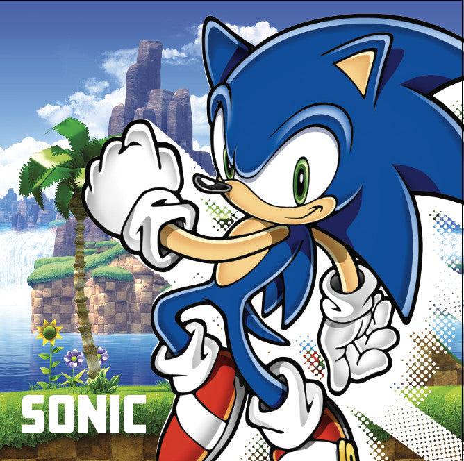 Sonic a sündisznó Island kéztörlő, arctörlő, törölköző 30x30cm, J-BRM016163