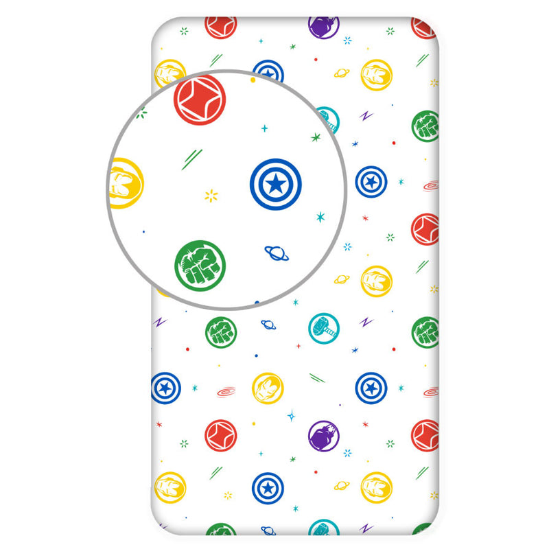 Bosszúállók Symbols gumis lepedő 90x200 cm, J-BRM017030