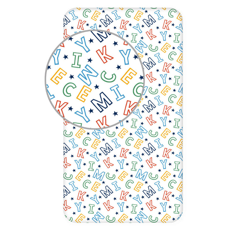 Disney Mickey Letters gumis lepedő 90x200 cm, J-BRM017337