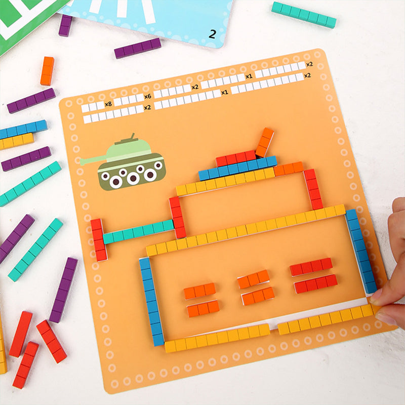 Számolórúd kirakó számtani oktató fajáték