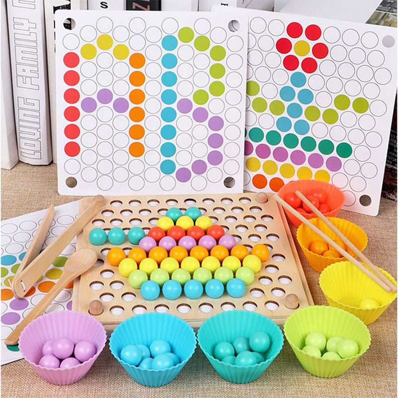 Golyó mozaik kirakó Montessori fajáték