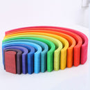 Szivárványépítő Montessori fajáték