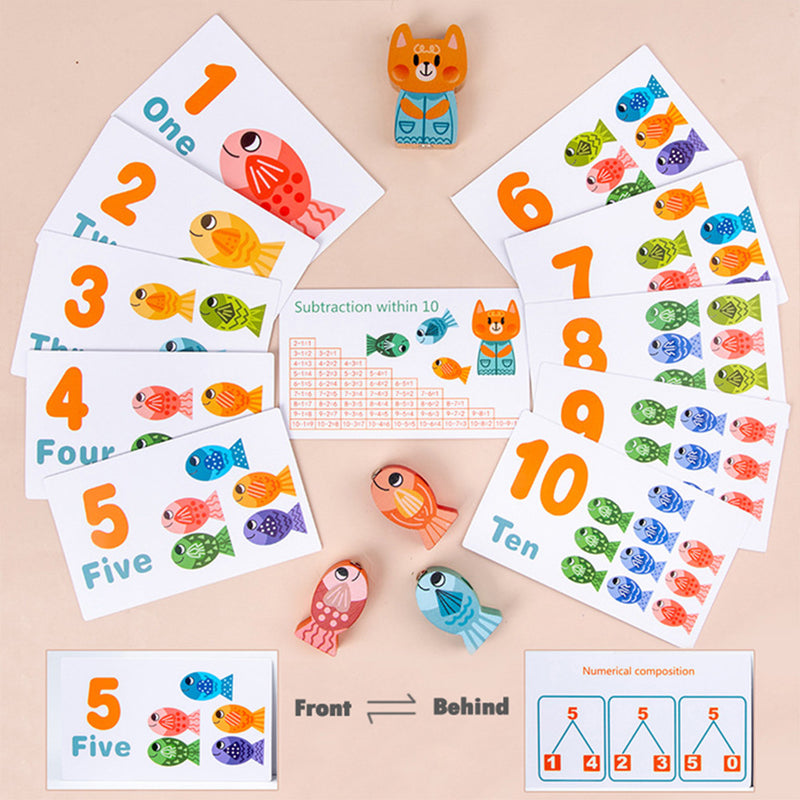 Mágneses horgász fajáték, számok tanulásához