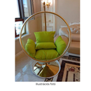 Függő fotel állvánnyal, átlátszó/ezüst/szürke, BUBBLE NEW TYP 3