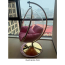 Függő fotel állvánnyal, átlátszó/ezüst/szürke, BUBBLE NEW TYP 3