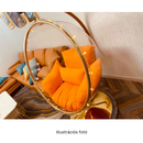 Függő fotel állvánnyal, átlátszó/ezüst/szürke, BUBBLE NEW TYP 3