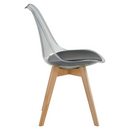 Szék, átlátszó fekete, akril/ekobőr/bükk, BALI 2 NEW