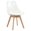 Szék, átlátszó, akril/ekobőr/bükk, BALI 2 NEW