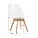 Szék, átlátszó, akril/ekobőr/bükk, BALI 2 NEW