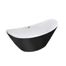 Flow szabadon álló fürdőkád 170x75x72 cm fekete