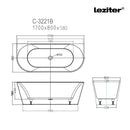 Still szabadon álló fürdőkád 170x80x58 cm fekete