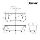 Still szabadon álló fürdőkád 170x80x58 cm