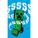 Minecraft Hissing Creeper kéztörlő arctörlő, törölköző 30x50cm, J-CBX11310JE