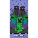 Minecraft Purple fürdőlepedő, strand törölköző 70x140cm, J-CBX11311JE