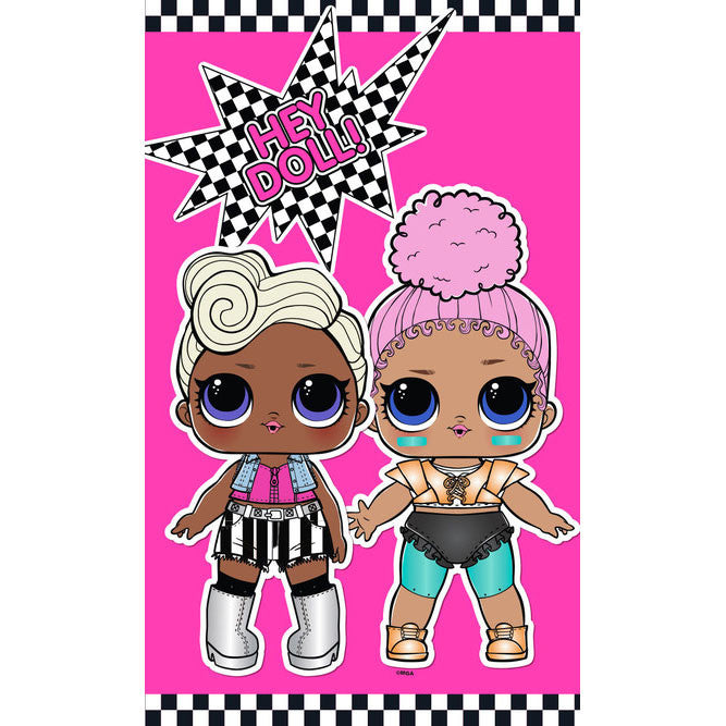 LOL Surprise Hey Doll kéztörlő, arctörlő, törölköző 30x50 cm, J-CBX191161LOL